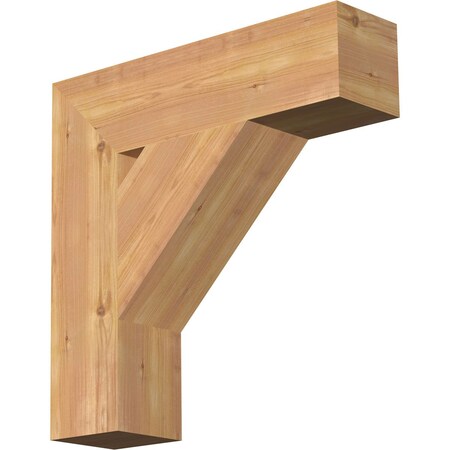 Traditional Block Smooth Bracket, Western Red Cedar, 5 1/2"W x 22"D x 22"H